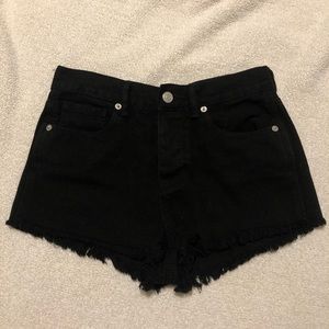 Brandy Melville black mid-rise shorts
